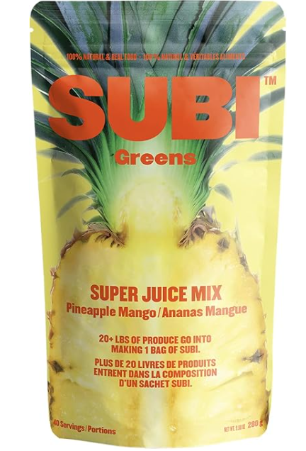 SUBI RAW Greens Superfood Powder  (Pineapple Mango) 280G