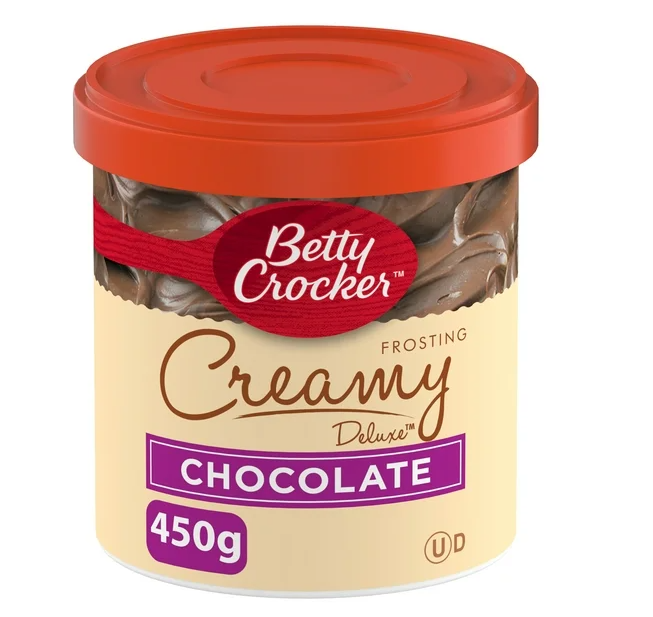 BETTY CROCKER - FROSTING - French Chocolate Creamy Deluxe Flavour, 450 Grams Package of Frosting, Great for Cakes and Cupcakes