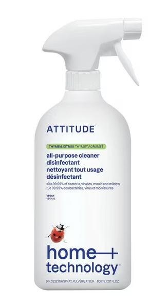 ATTITUDE All-Purpose Cleaner Disinfectant Thyme and Citrus, 800 mL