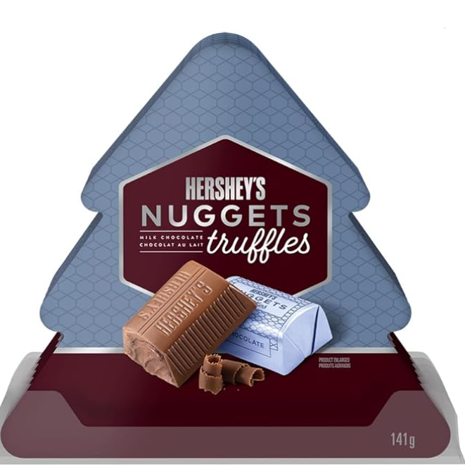 HERSHEY'S Nuggets Truffles Milk Chocolate Tree Box 141g