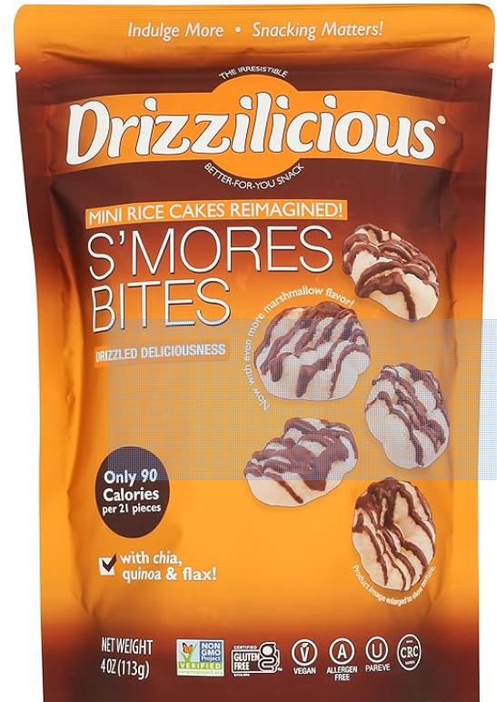 Drizzilicious Crunchy Drizzle Bites with Rice, Chia, Quinoa & Flax 