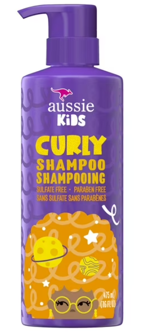 Aussie Kids Curly Sulfate Free Shampoo for Kids, 16 fl oz/475 mL