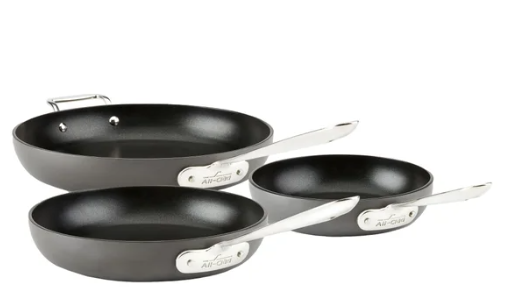 All-Clad Hard-Anodized Skillets, 3-piece