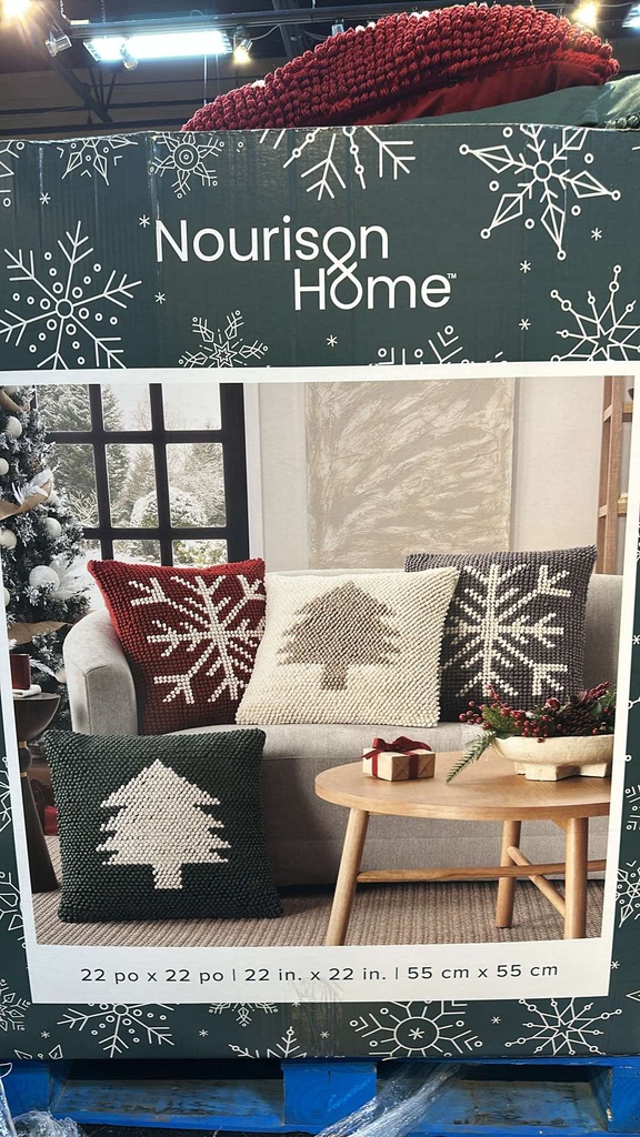 Nourison Home Christmas Throw Pillow 22x22in