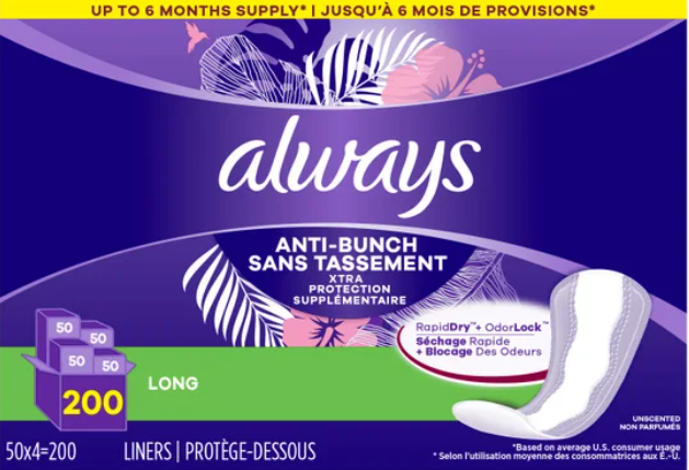 Always Anti-Bunch Xtra Protection Daily Liners Long