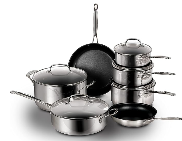 Cuisinart 12-pc Everlasting Stainless Steel Non-Stick Cookware Set