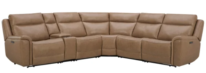 Gilman Creek 6-piece Top-grain Leather Power Reclining Sectional