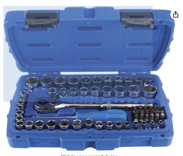 Mastercraft Mechanic's Tool Set with Case, Nickel-Plated, SAE/Metric, 62-pc