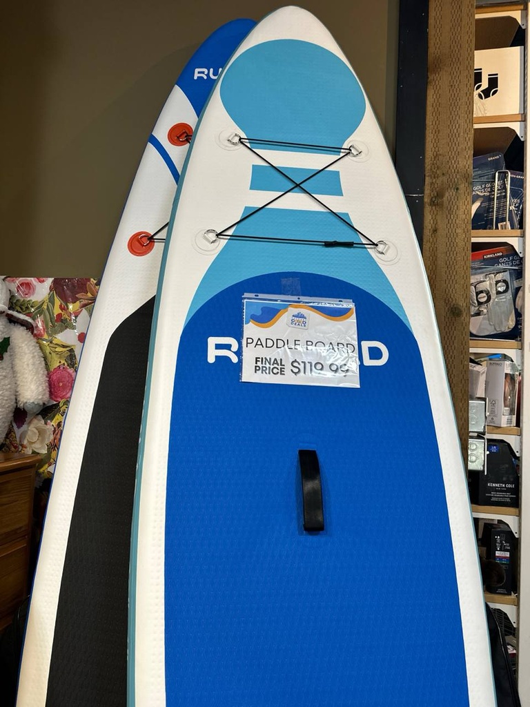 New In Box Inflatable Stand Up Paddle Board with Bag, Paddle, Repair Kit & Pump