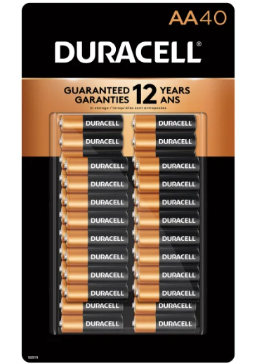 Duracell CopperTop AA Batteries, 40-count