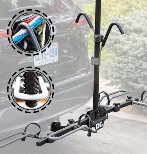 DK2 Cradle Style 2-bike Hitch Mounted Bike Carrier