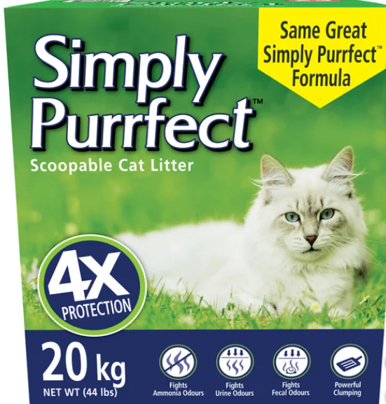 Simply Purrfect Scoopable Cat Litter, 20 kg