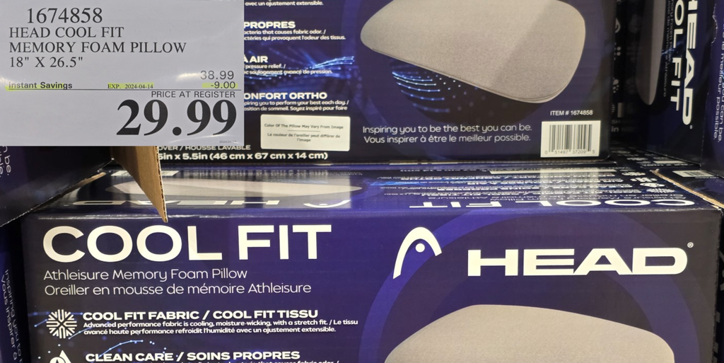 Head Cool Fit Memory Foam Pillow