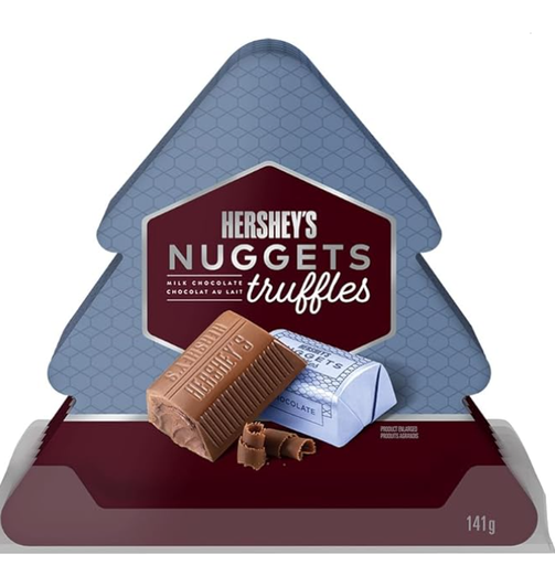 HERSHEY'S Nuggets Truffles Milk Chocolate Tree Box 141g