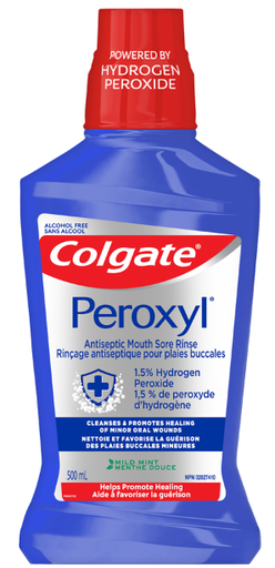 Colgate Peroxyl Antiseptic MouthWash - 1.5% Hydrogen Peroxide, 500 mL 