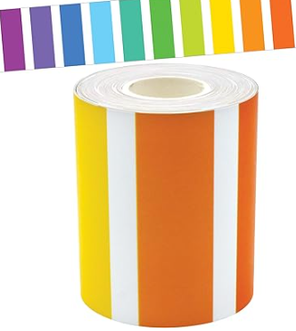Colourful Stripes Straight Rolled Border Trim