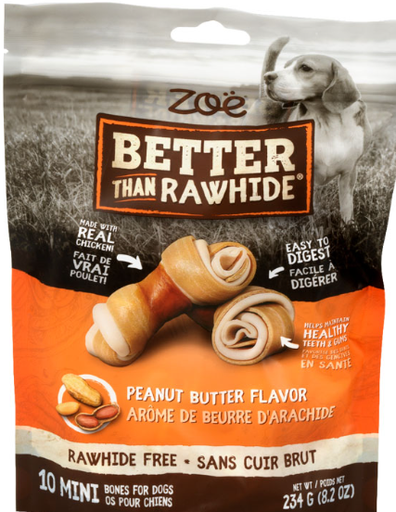 Zoe Better Than Rawhide Bones for Dogs, Mini, 8.2 oz