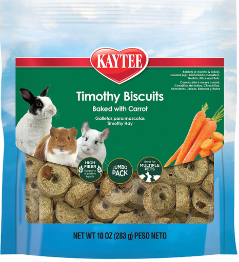 Kaytee Timothy Biscuits - Carrot - 10 oz