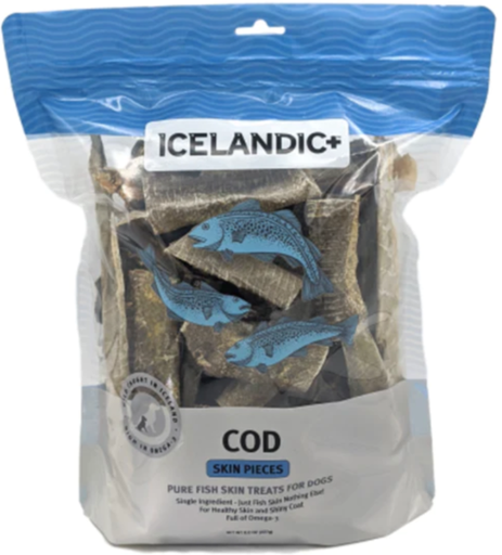 Icelandic 227g Cod Skin Pieces Dog Treats