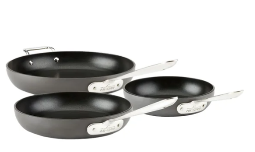 All-Clad Hard-Anodized Skillets, 3-piece