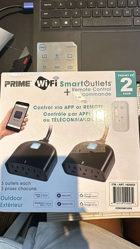 Prime Wifi Smart Outlet Remote Control 2 pack
