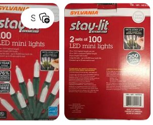 Sylvania Stay-lit 2 sets of 100 Led Mini Lights