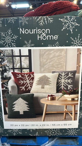 Nourison Home Christmas Throw Pillow 22x22in