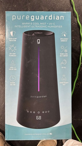 Pureguardian Warm & Cool Mist UVC Ultrasonic Humidifier 1.5 gal