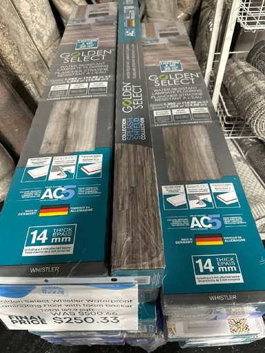 Golden Select Whistler 19.2 cm (7.56 in.) Water Resistant Laminate Flooring with Pre-attached Foam Backer