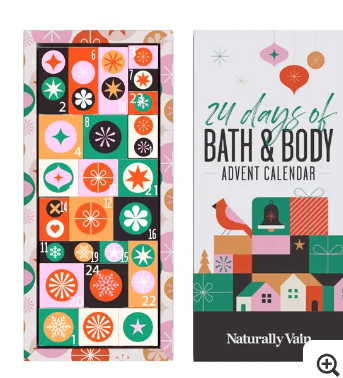 Naturally Vain 24 Days of Bath & Body Advent Calendar