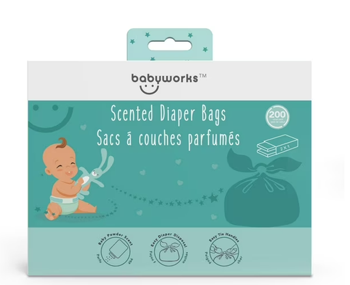 Baby Works - Disposable Diaper Bags, Diaper Disposal or Pet Waste Bags - 200 Count
