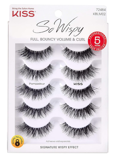 Kiss Lashes Kblm02ca Blowout Eyelashes Multi Pack 5 Pairs, 0.03 Pounds