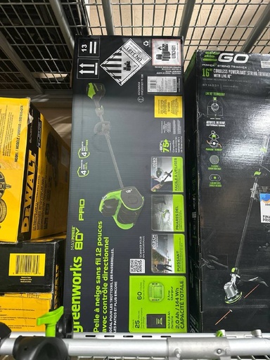 Greenworks  Max Power 80v 12in Brushless Snow Blower