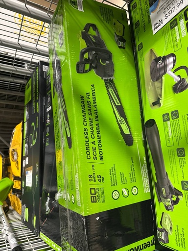 Greenworks Cordless Chainsaw 80v 18in