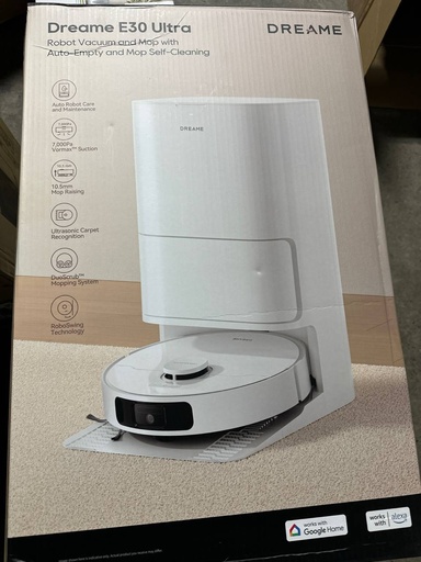 Dreame E30 Ultra Robot Vacuum and Mop with Auto Empty and Mop Self Cleaning