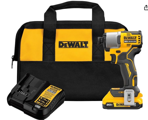 Dewalt DCF840D1 20V MAX Brushless Lithium-Ion 1/4 in. Cordless Impact Driver Kit (2 Ah)