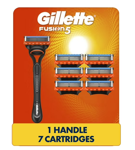 Gillette Fusion5 Razor for Menillette Razor Handle, 5 Razor Blade Refills
