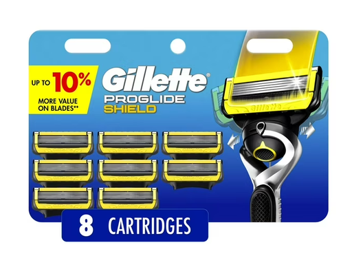 Gillette ProGlide Shield Razor for Men, 8 Razor Refills, 5 Blade Mens’s Razor with Precision Trimmer, 8CT