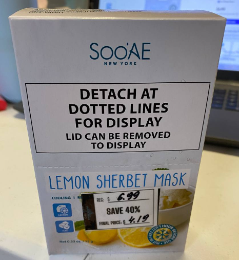 Sooae Lemon Sherbet Face Mask