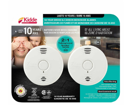 Kidde 10-years smoke & carbon monoxide allarm(2pack)