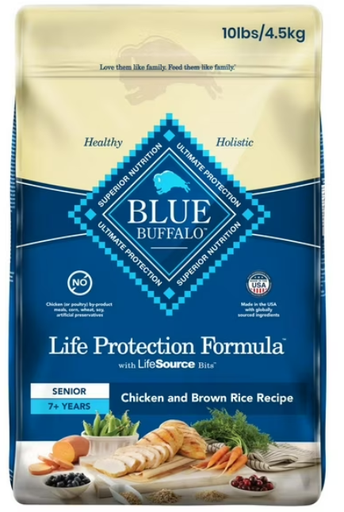 Blue Buffalo Senior, Chicken and Brown Rice,4.5kg