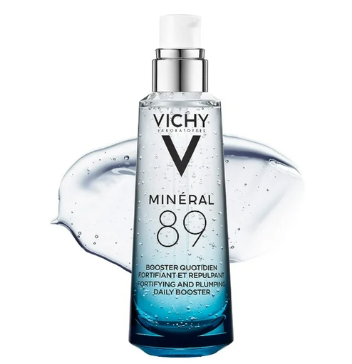 Vichy Minéral 89 Fragrance Free Face Serum Gel, with Hyaluronic Acid, Hydrates and Strengthens & Suitable for Sensitive Skin. Paraben-Free, Alcohol-Free, Silicone-Free, 75ml