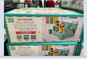 Yourigami Kids Play Fort Island Green