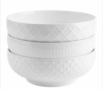 Trudeau Porcelain Serving Bowls 3pcs