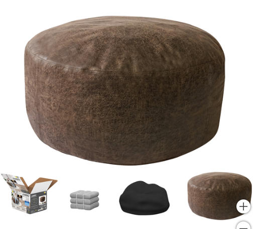 Lounge & Co. Faux Suede Jumbo Lounger, Brown