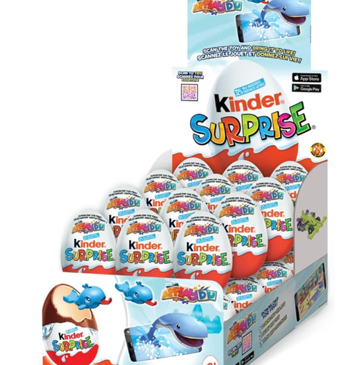 KINDER SURPRISE Milk Chocolate Eggs with Toys, Classic, 24 Count, 480 Grams (20gx24)