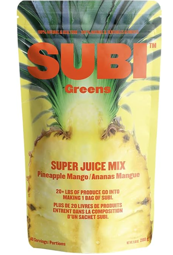 SUBI RAW Greens Superfood Powder  (Pineapple Mango) 280G