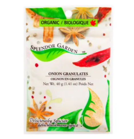 Splendor Garden organic Onion Granulates,40.0 Gram