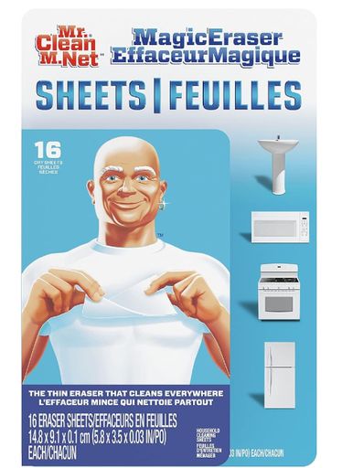 Mr. Clean Magic Eraser Cleaning Sheets, The Power of a Magic Eraser in a Thin, Flexible, Disposable Sheet, 16 Count