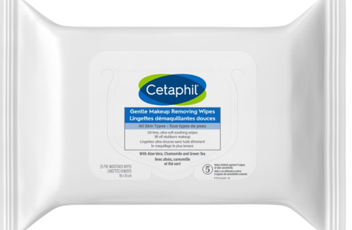 Cetaphil Gentle Makeup Removing Wipes with Aloe Vera, 25-Count